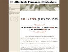 Tablet Screenshot of affordablepermanentelectrolysis.com